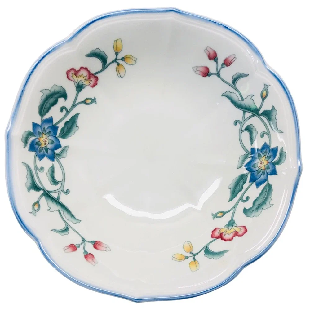 Villeroy & Boch Delia Fruit Berry Bowl‎ White Blue Floral Germany 6